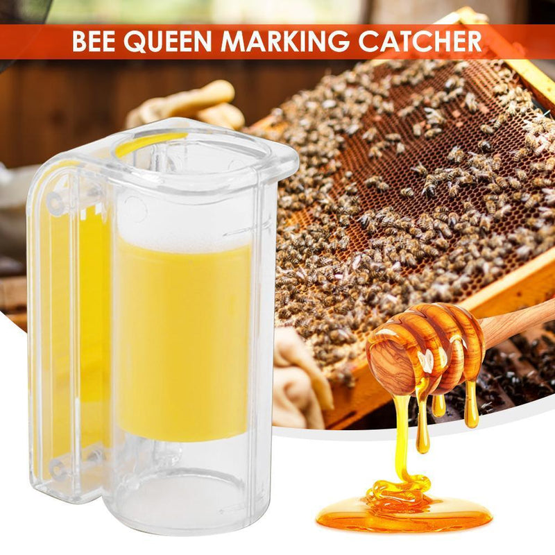 Bee Queen Marking Catcher Plastic Plunger Plush One Handed Beekeeper Tools Newly