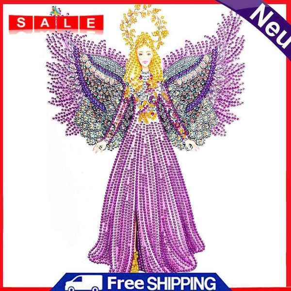 Purple Angel Craft Diamond Painting Rhinestone 5D Special Shaped DIY Mosaic Kit