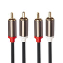 1m 2 RCA to 2 RCA Cable Male to Male Audio Cord for TV Amplifier Soundbox Newly