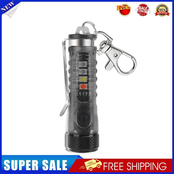 XPG2 LED Mini Flashlight Keychain UV 395nm 400lm Pocket Light (Clear Black)