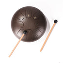 Ethereal 6 inch Steel Tongue Hand Pan Drum 8 Tones with Mallets (Bronze) Newly