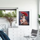 Hand Painted DIY Umbrella Girl Oil Canvas Paint By Numbers Drawing Kit Orna