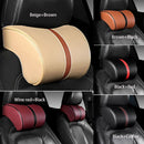 Lumbar Rest PU Cushion Pad Memory Foam Headrest Car Pillow Neck Support