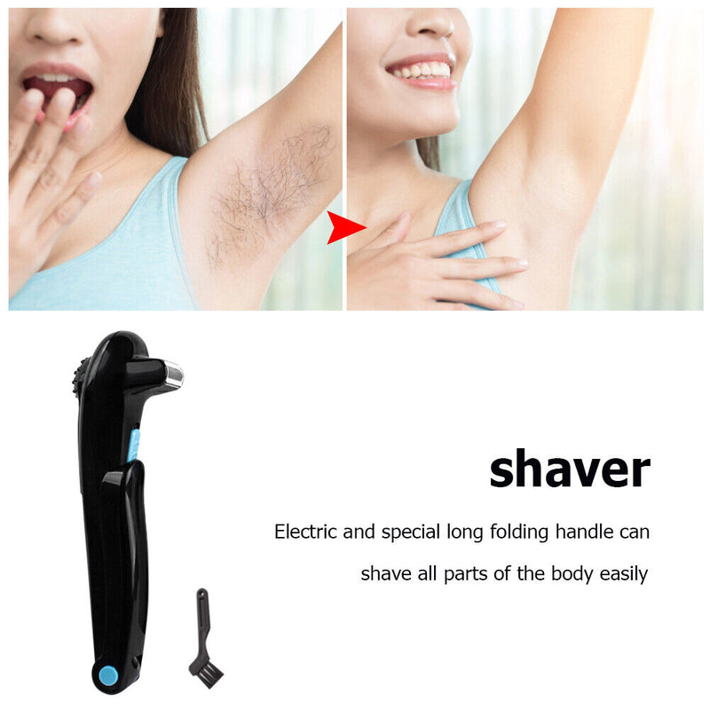 Electric Back Hair Shaver Body Razor Long Handle Epilator Hair Removers for Men