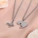 Collares Couple Necklace Lovers Decoration Heart Choker Heart Drop Pendant