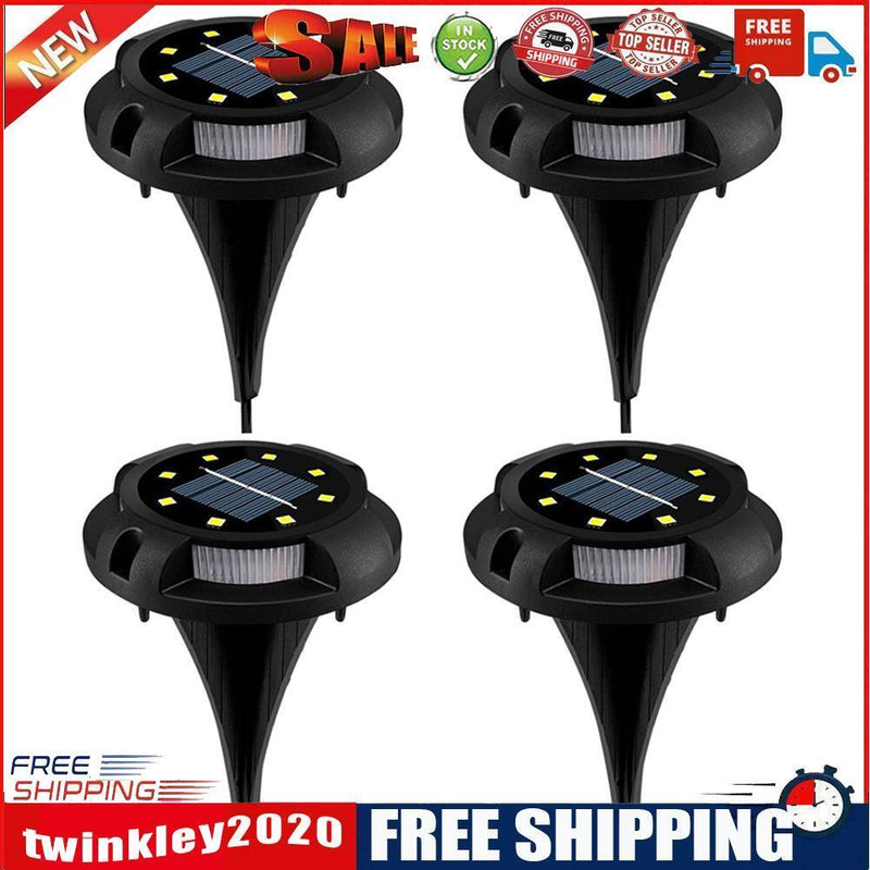 4pcs Waterproof LED Solar Outdoor Ground Lawn Lamp Landscape Night Light
