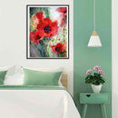Diamond Painting 5D Full Square Drill Mosaic DIY Red Flower Kit for Bedroom