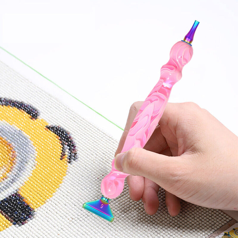 Diamond Painting Metal Point Drill Pen Kits DIY Art Crafts (Pink Pen 13pcs)