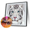 5D Diamond Painting Kit White Tiger Full Round Drill DIY Decorative Rhinestone