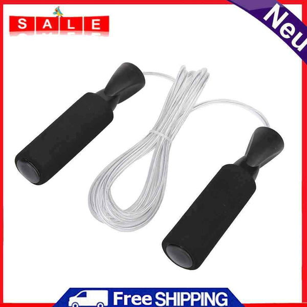 Fitness Jump Rope Adjustable Steel Wire Foam Padded Handle Speed Skipping Rope