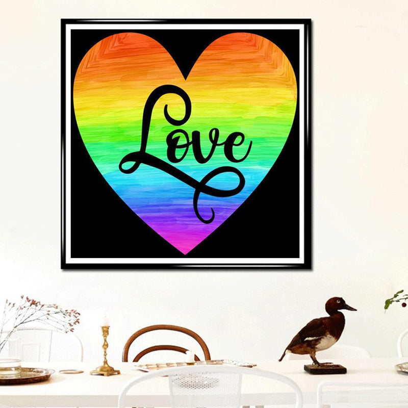 Seawang 5D DIY Full Drill Diamond Paintings Heart Cross Stitch Embroidery Mosaic Set L