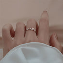 Gift Adjustable Alloy Women Line Rings Geometric Ring Opening Simple