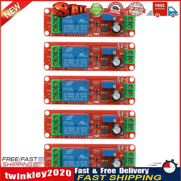 5pcs DC 12V Delay Relay Shield NE555 Timer Switch Adjustable Module Newly