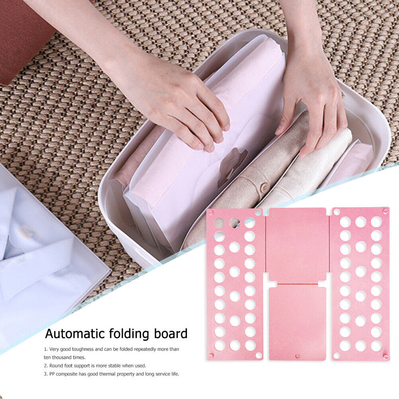 Laundry Folding Board Kids Adjustable Clothes Holder Organzier (Pink) Newly