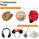 5pcs Baseball Hat Holder Snapback Cap Wall Headphone Hanger Hooks (Black) Newly