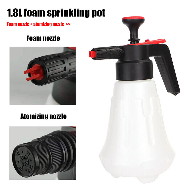 1.5L Handheld Car Wash Foam Sprayer with Atomizing Nozzle Manual Pressure