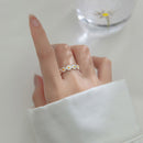 For Women Trendy Fashion Adjustable Rings Opening Ring Jewelry Daisy Flower