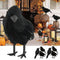 Halloween Stuffed Feather Crow Bird Black Ravens Fancy Prop Decor Home C9M2