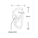 Fast Hang Buckle D-Ring Keychain Clip Safety Lock Climbing Carabiner (A)