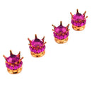4x Car Rhinestone Wheel Tire Valve Caps Tyre Rim Stem Air Cover (Rose Red) Newly