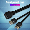 For PC Case Chassis Dual USB 3.0 Cable 20 Pin Converter Adapter w/ Fixed Foot
