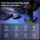 RGB Headphone Holder Over-ear Headsets Desk Bracket Gamers Gaming PC Accessories