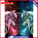 5D Diamond Painting Kit DIY Starry Wolves Full Round Drill Mosaic Wall Picture