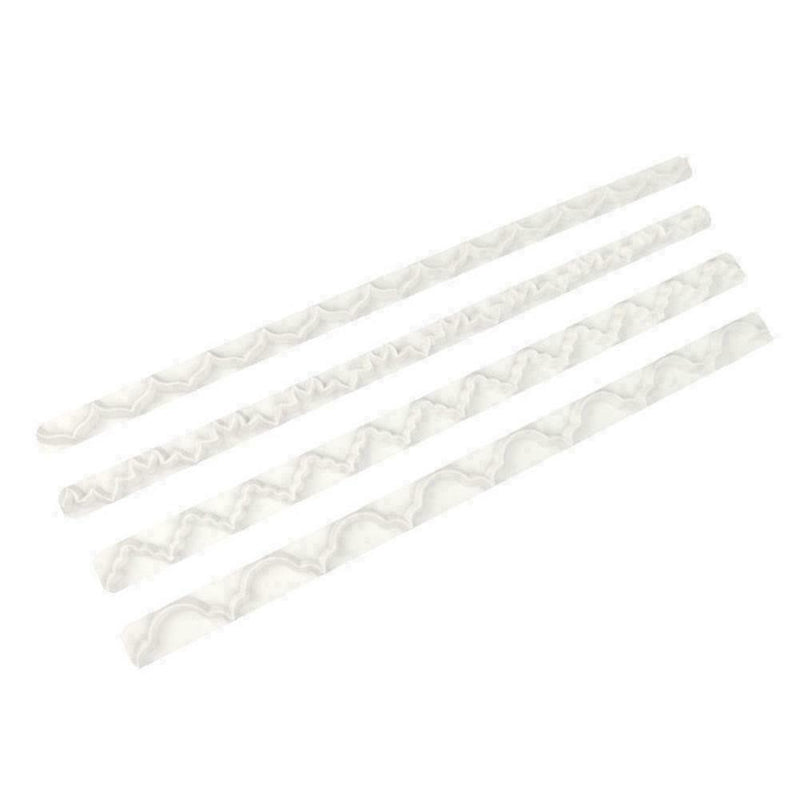4x Straight Frill Cutter Set Fondant Icing Sugarcraft Decor News Mould R6I3 D8J1