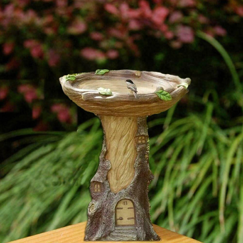 Bird Bath & Feeder Traditional Pedestal Free Standing Outdoor Table Garden S7M9