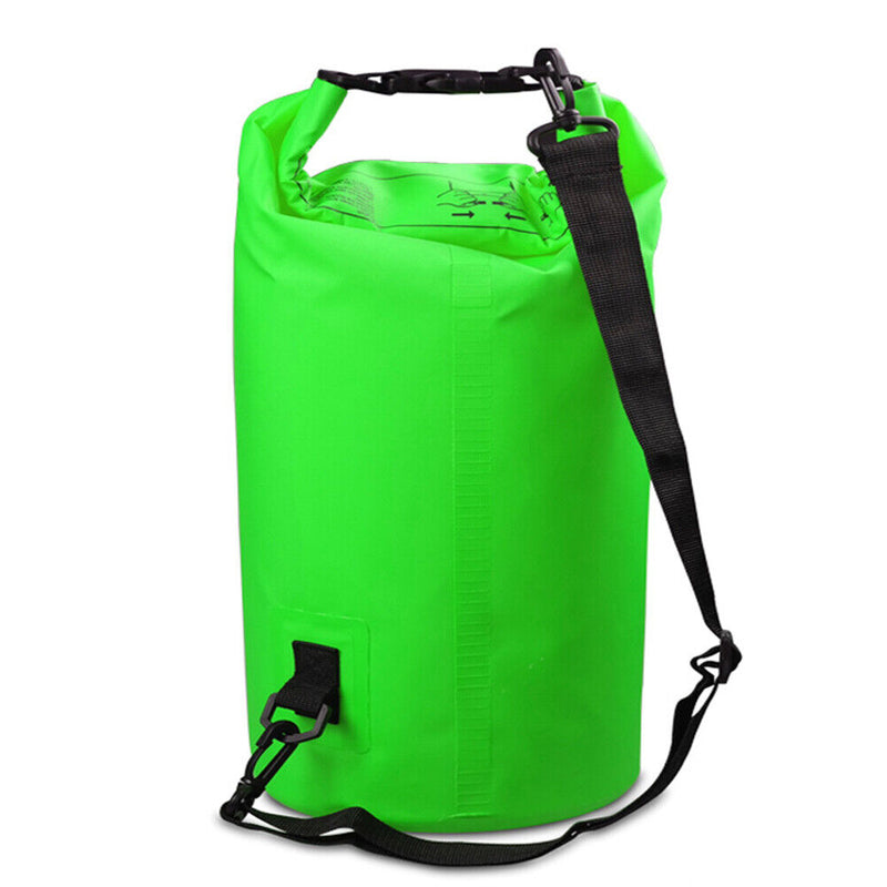 Waterproof Dry Bag Pack Sack Swimming Kayaking River Trekking (10L Green) Newly