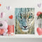 Canvas Painted Oil Paint By Numbers Snow Leopard Wall Art Modern Bedroom Decor