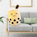 Child Bubble Tea Family Stuffed Plush Pillow Soft Cushion (Ivory Squint) Newly