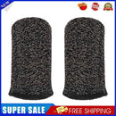 2pcs 24-Stitch Mobile Game Finger Cover Sweat Proof Anti-Skid (Black )
