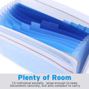 Accordion File Folder 13 Pocket Document Organizer for Students Sorting Sup