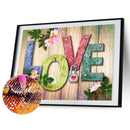 5D DIY Full Drill Diamond Painting LOVE Cross Stitch Craft Kits Home Wall Arts