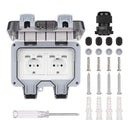 Outdoor IP66 Waterproof EU Plug USB Charging Weatherproof Electrical Socket
