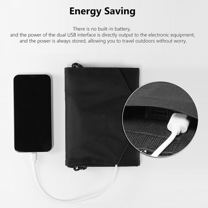 Dual USB Portable Solar Folding Camping Accessories Emergency Charging Pane
