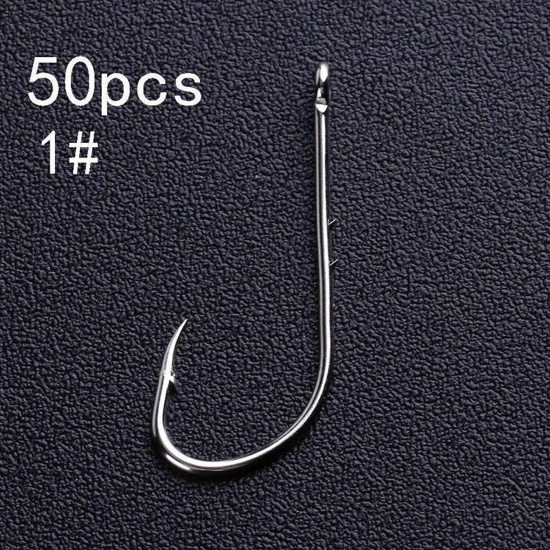 150pcs High Carbon Steel Barbed Fishing Hooks Sea Fishing Bait Holders