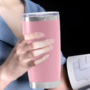 Thermal Car Mug Cup Stainless Coffee Vacuum Insulated Water Bottle (Pink)