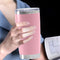 Thermal Car Mug Cup Stainless Coffee Vacuum Insulated Water Bottle (Pink)