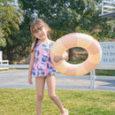 Retro Thickened PVC Swimming Ring Inflatable Baby Underarm Ring for Water Gam