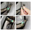 4pcs Car External Detection Valve Cap Tire Pressure Gauge Indicator Monitoring