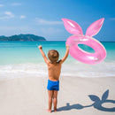 Kids Swimming Ring Cute Rabbit Ears Modeling Reusable Thickening Ring (A)