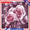 Flower Frameless Picture Oil Paint By Numbers Hand Painted Picture for Home