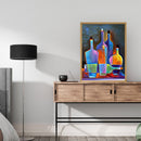 Oil Paint By Numbers Bottle Frameless Picture Craft Kit for Room Decoration