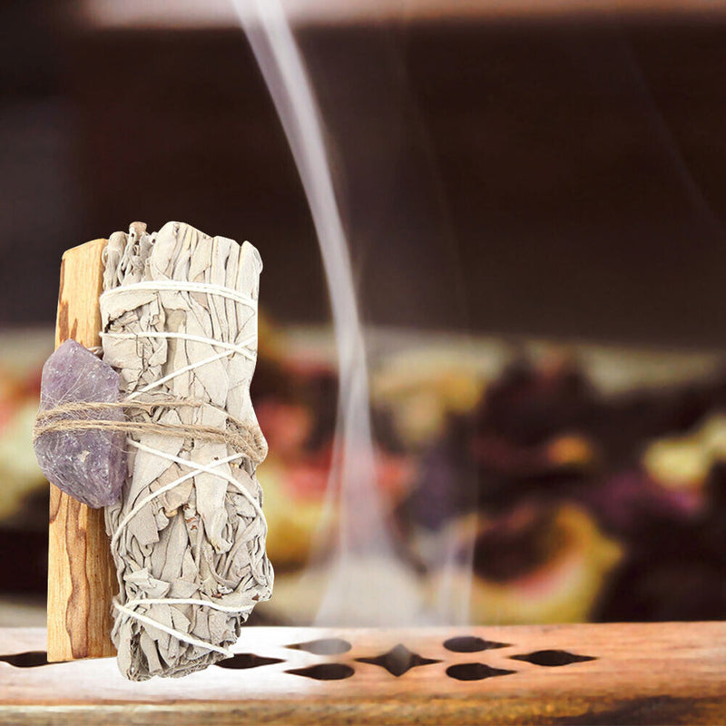 White Sage Incense Bundles Sacred Wood Aroma Indoor Home Purification (D) Newly