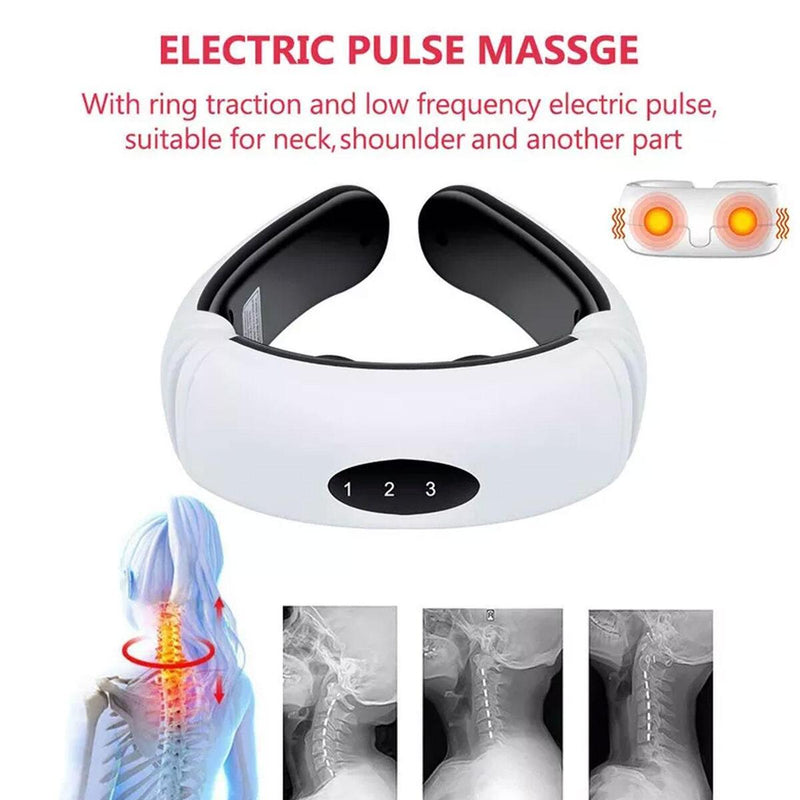 Cervical Spine Massager Multi-functional Intelligent Hot Compress Neck Protecto#