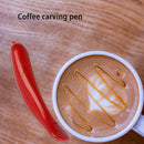 Electrical Latte Art Pen Coffee Carving Cappuccino Pull Flower Decor (Red)