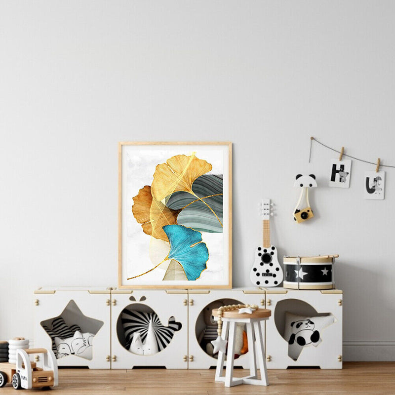 Oil Painting By Numbers Acrylic Handmade Gingko Leaves Digital Picture Art De
