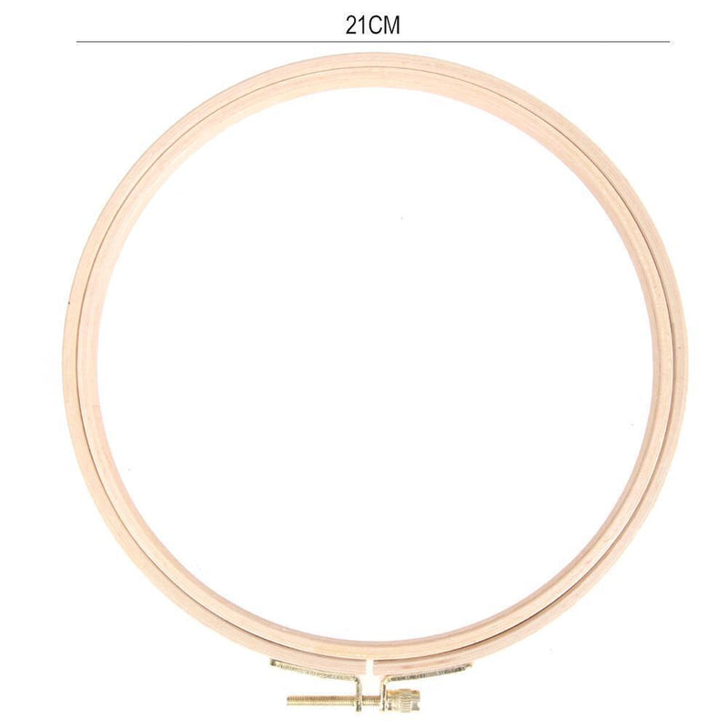 DIY Wooden Cross Stitch Frame Needlework Hoop Ring Embroidery Tool(21cm)